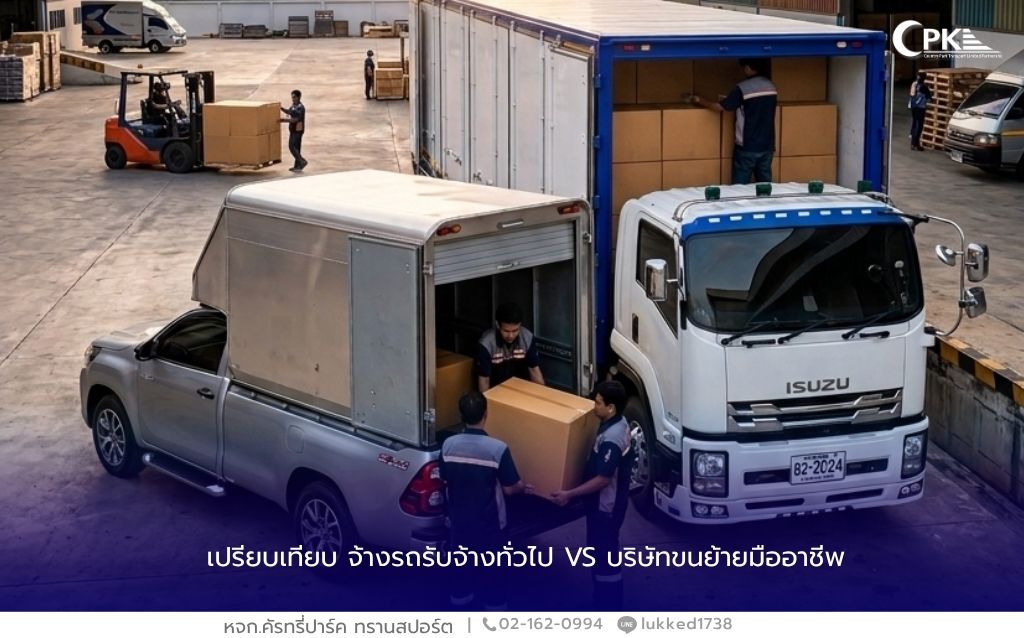 เปรียบเทียบ จ้างรถรับจ้างทั่วไป VS บริษัทขนย้ายมืออาชีพ